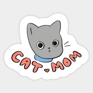 Full Time Cat Mom Sticker